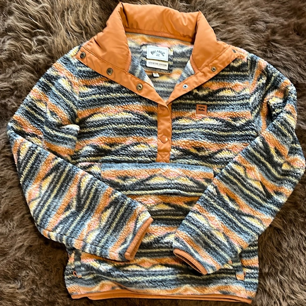 Billabong Adventure Division Plush Pull Over Size Small